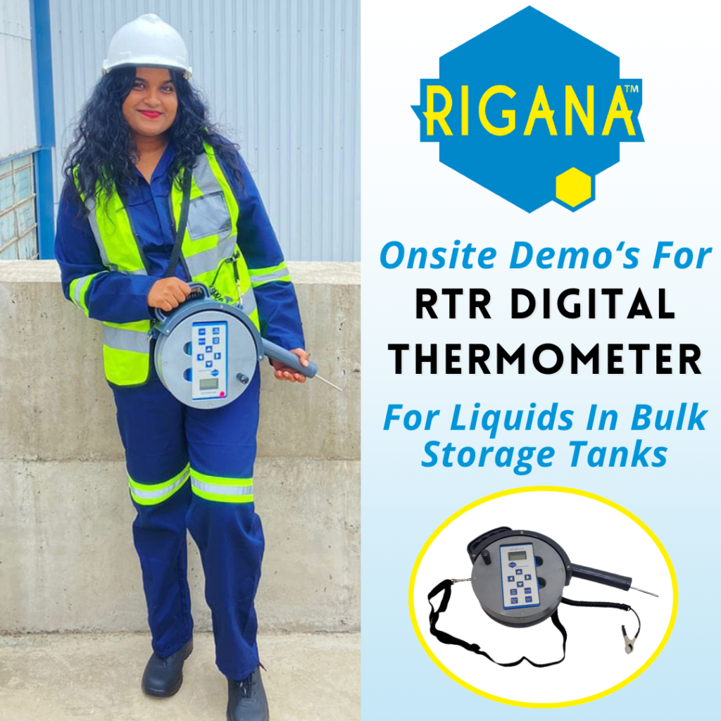 A Staff Member Conducting An Onsite Demo With The RTR Digital Thermometer